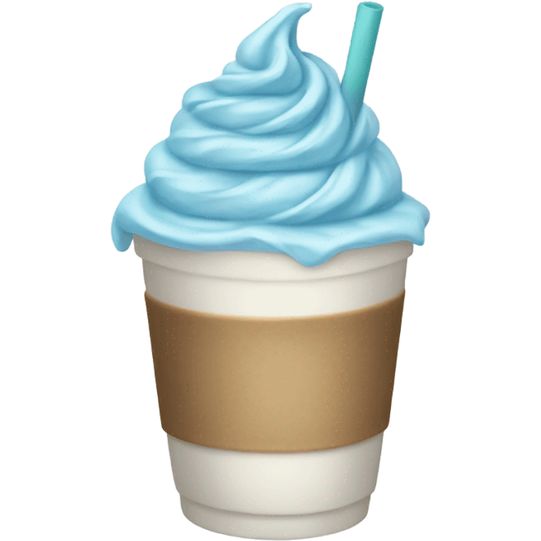 Pastel blue ice latte emoji