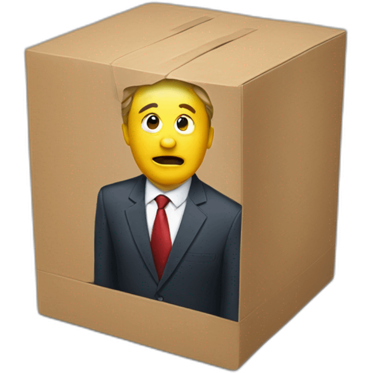 politician head in a box emoji