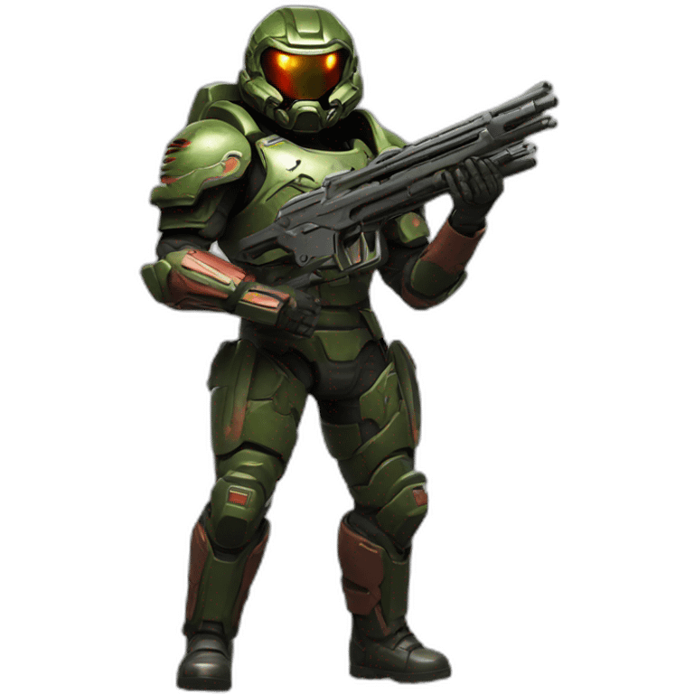 Doom slayer with shotgun emoji