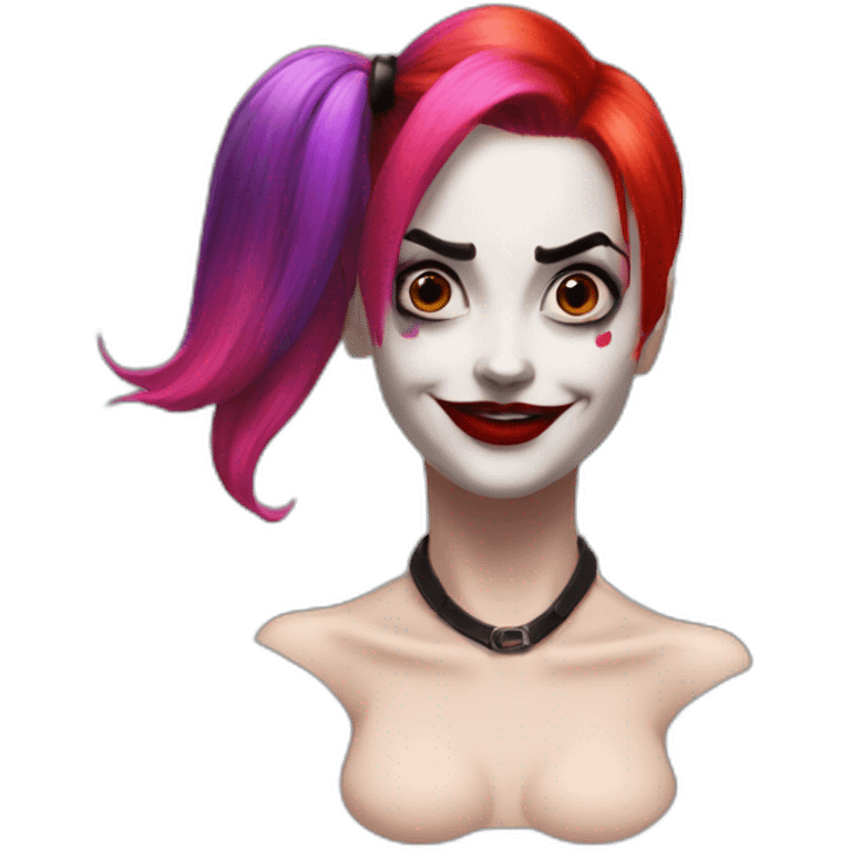 harley quinn hair flip emoji