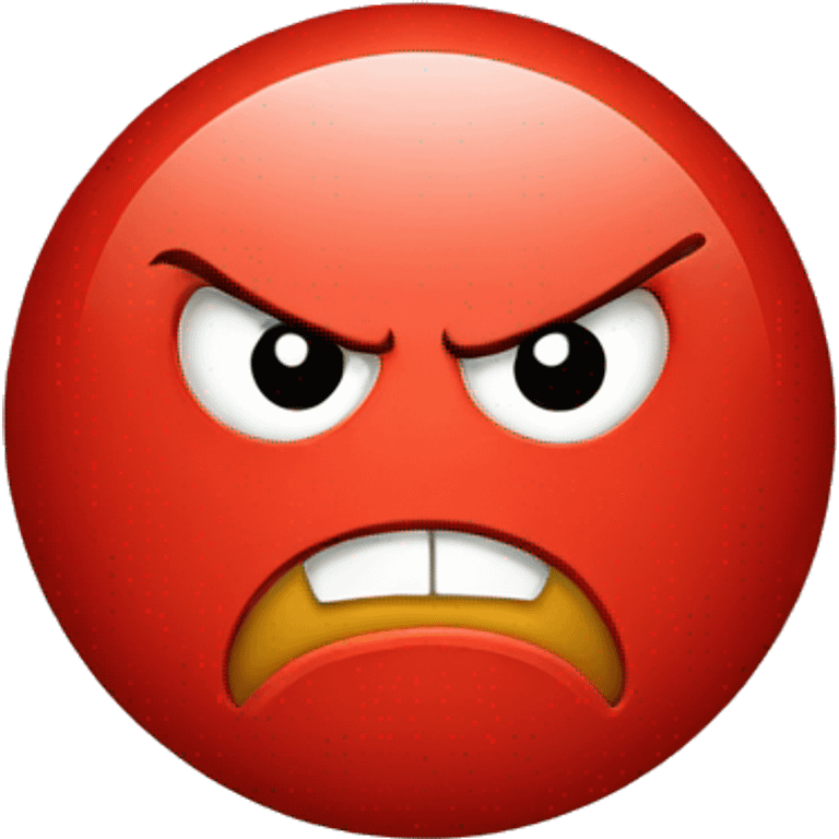 red circular angry face emoji