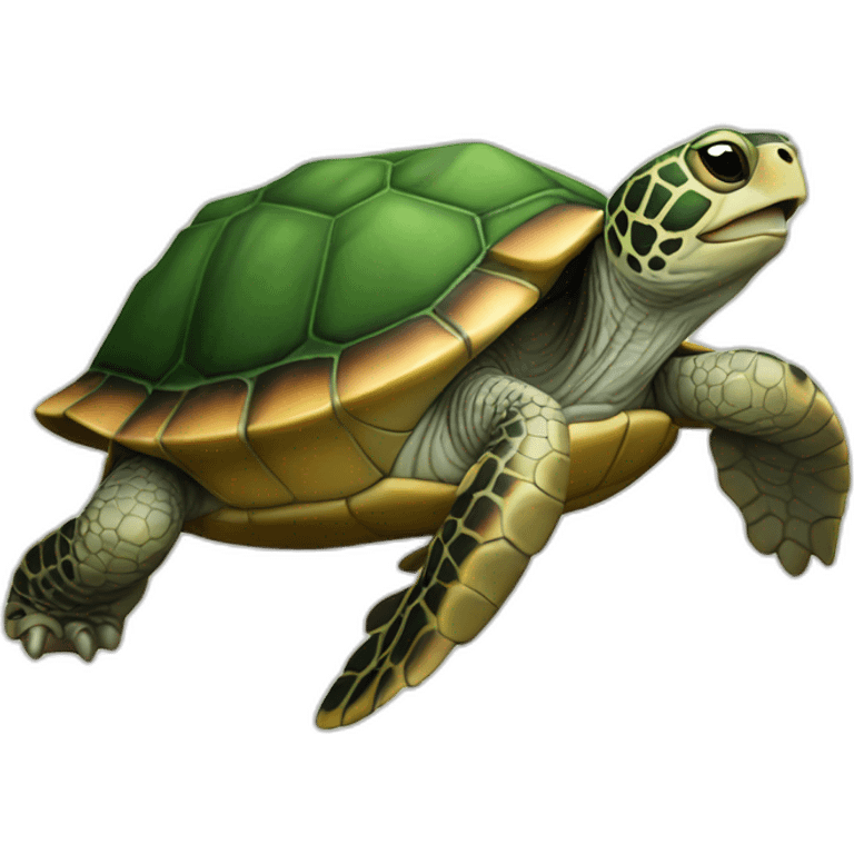 Tortue sur chat emoji