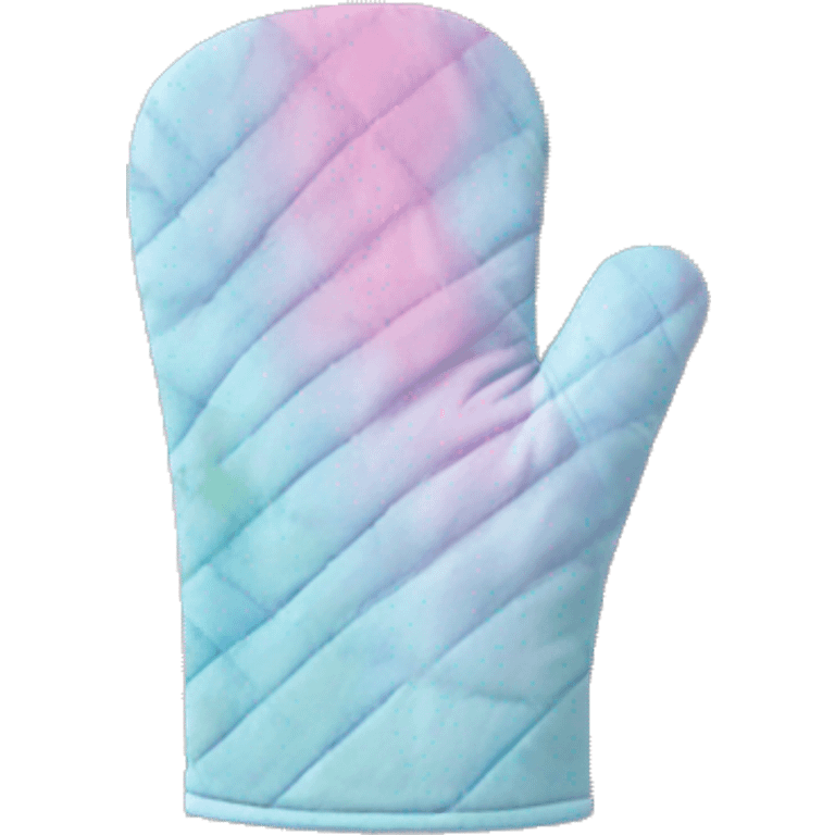 Realistic pastel tie dye oven mitt. emoji