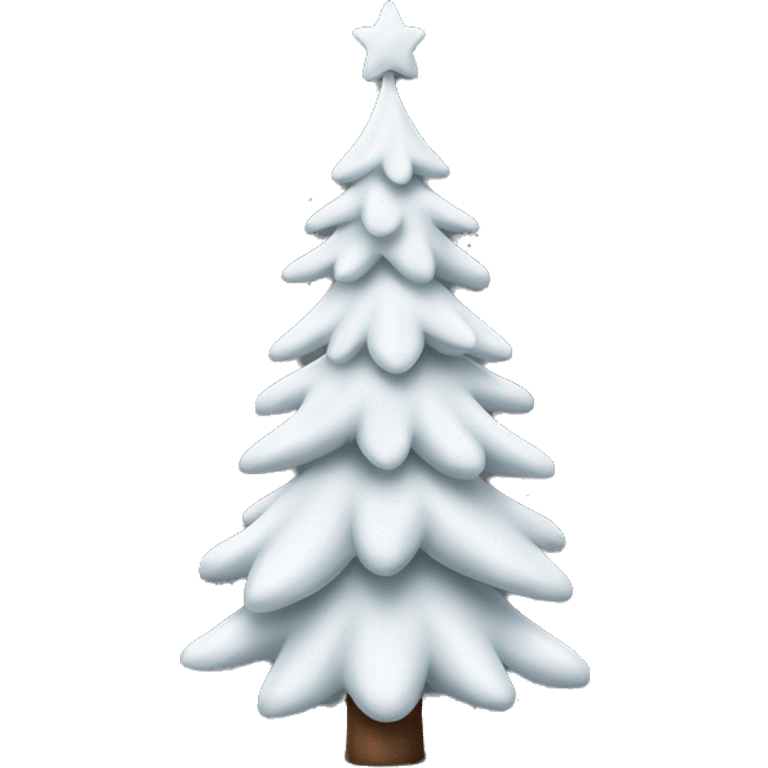  actual white fir christmas tree isolated.  emoji