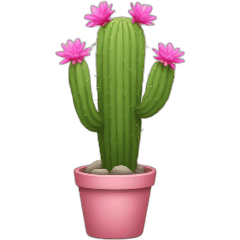 Pink cactus emoji