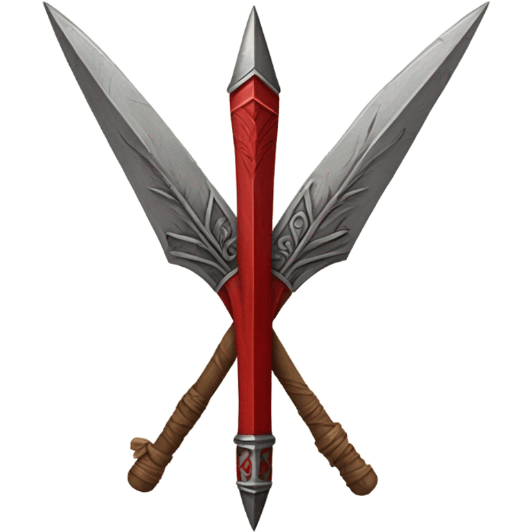 medieval red spear emoji