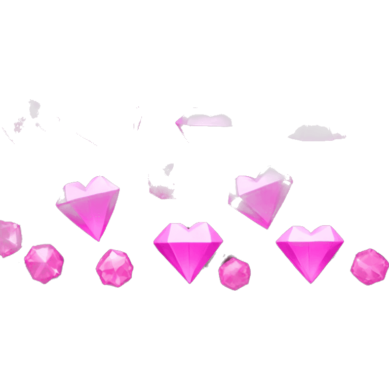 Pink diamonds and hearts emoji