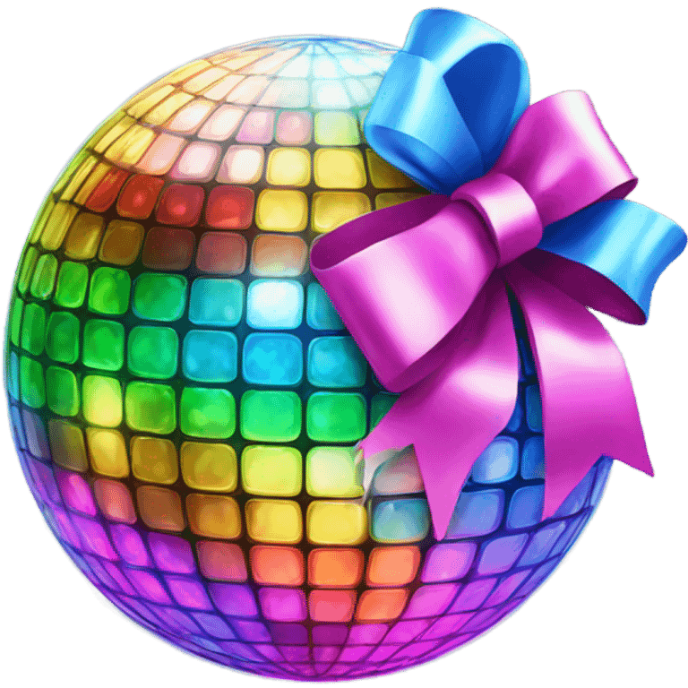 disco ball with bow emoji