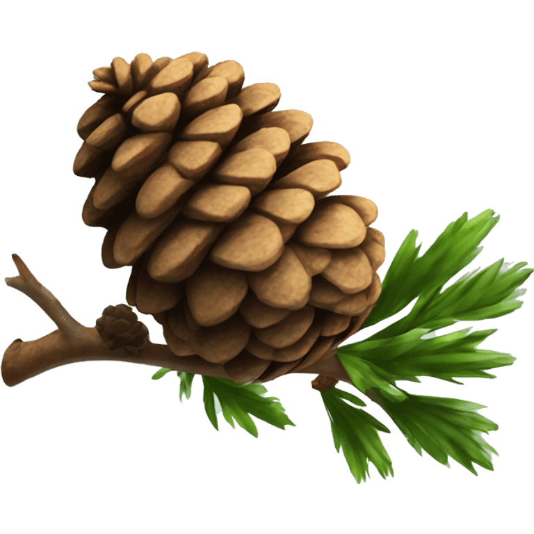 pine cone on a small branch emoji