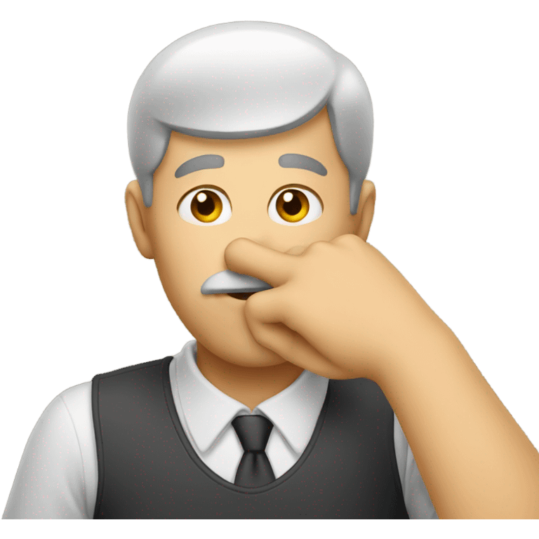 Man picking nose emoji