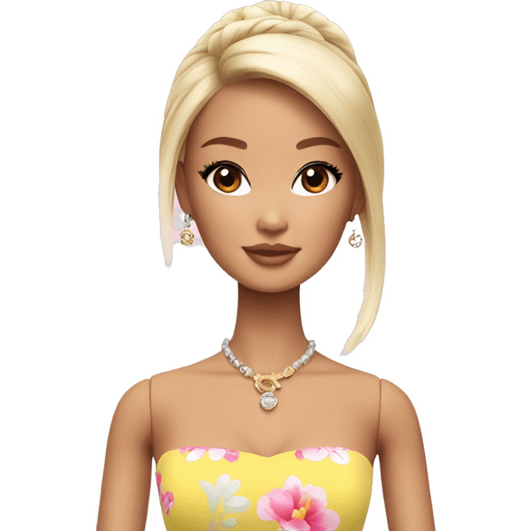 Beautiful Barbie asian emoji