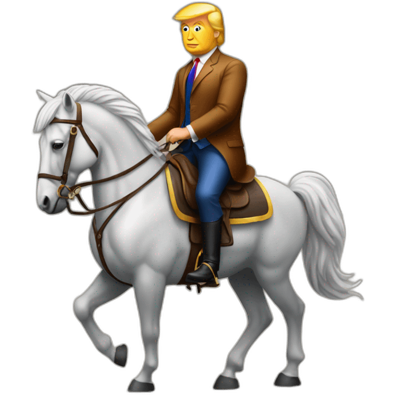 Trump assis sur un cheval emoji