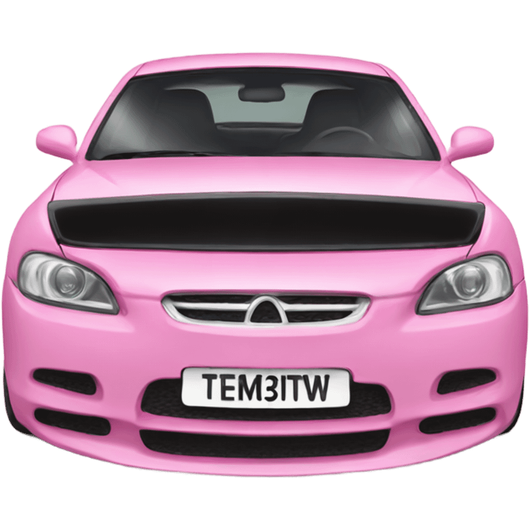 Pink registration plate emoji