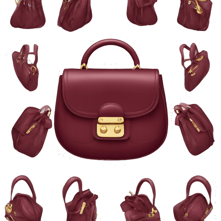 Burgundy Miu Miu bag emoji