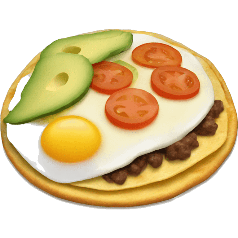 Tostada con huevo y palta emoji