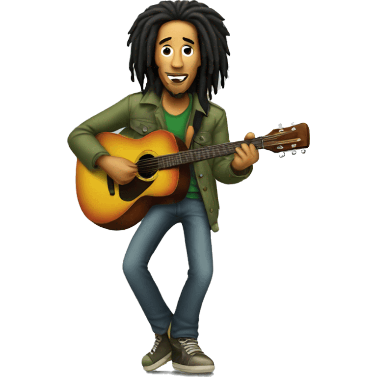 Bob marley with guitar emoji