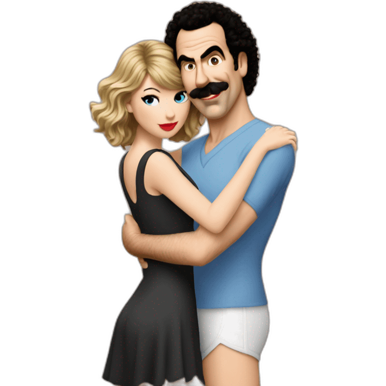 borat hugs taylor swift emoji