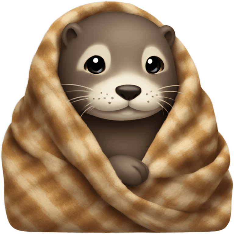 otter cozy in blanket emoji