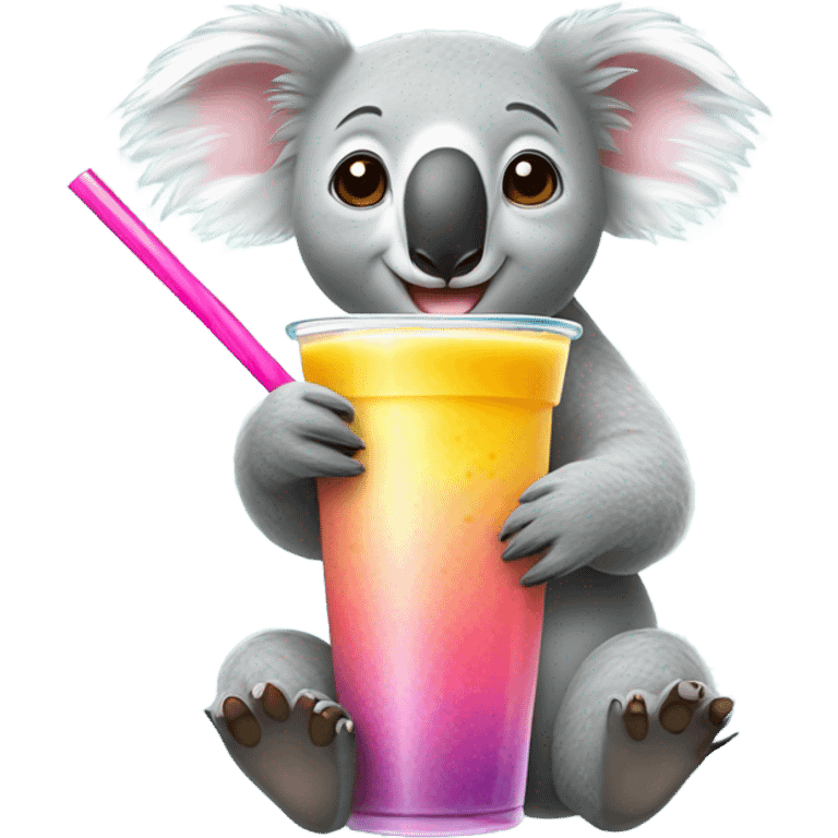 Koala drinking a smoothie emoji