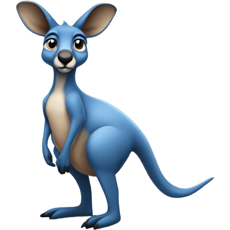 Blue kangaroo emoji