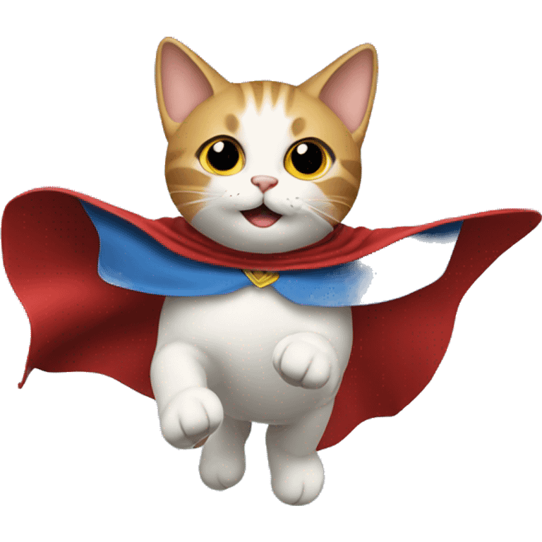 cat flying with a cape emoji