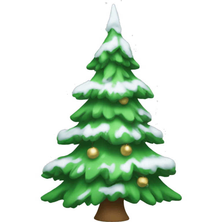 Snowy Christmas tree  emoji