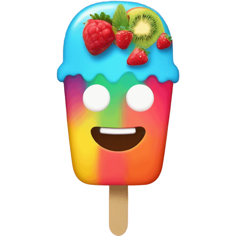 Person as fruity popsicle emoji