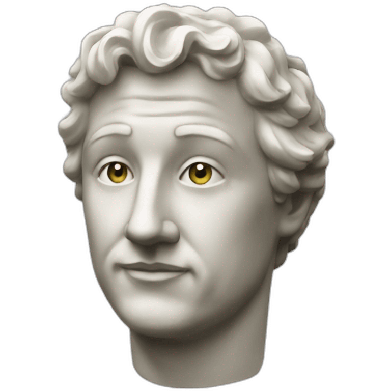 Statue de pierre emoji