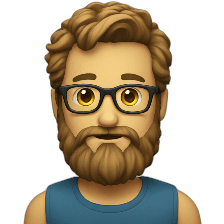 bearded nerd emoji