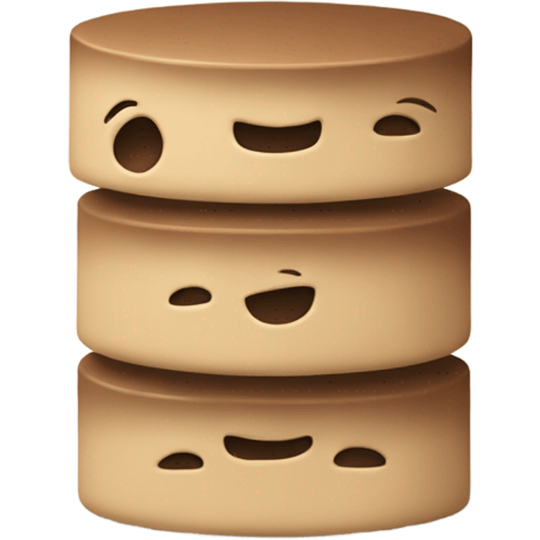 brown and beige stack of boo emoji