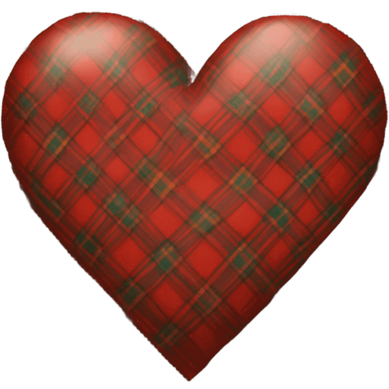 Scottish tartan heart emoji