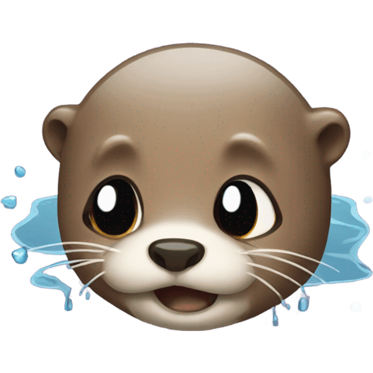 An otter with tears emoji