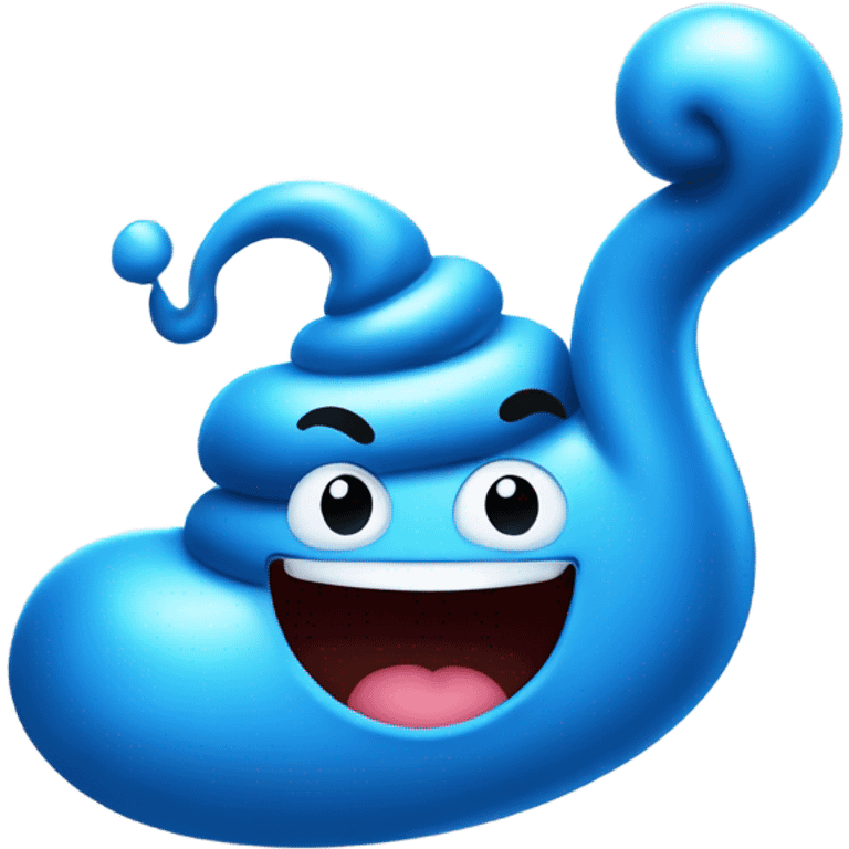 Blue poop emoji