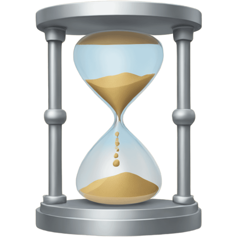 an aluminum sand clock emoji