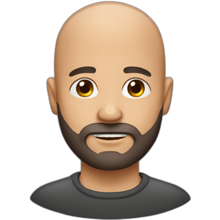 bald man with beard emoji