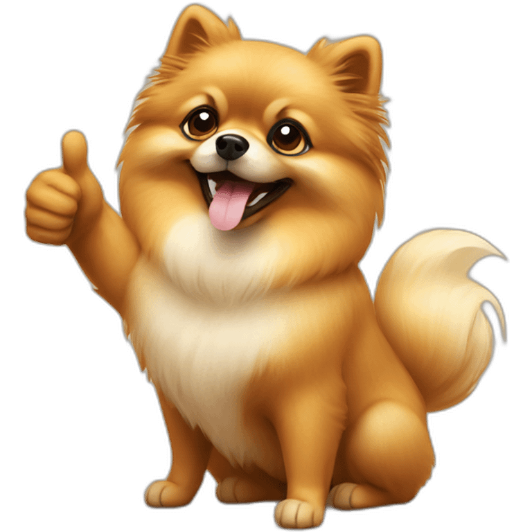 pomeranian thumbs up emoji