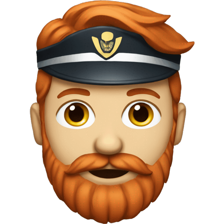 Red haired airplane pilot with red beard  emoji