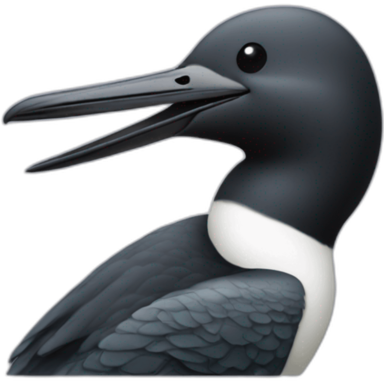 a minnesota loon with a smirky smile emoji