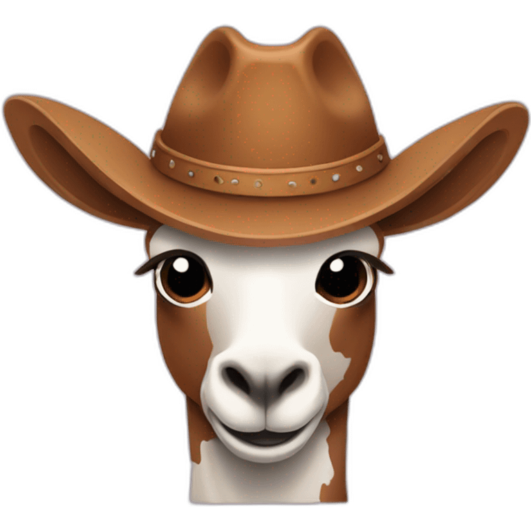 cow boy llama emoji