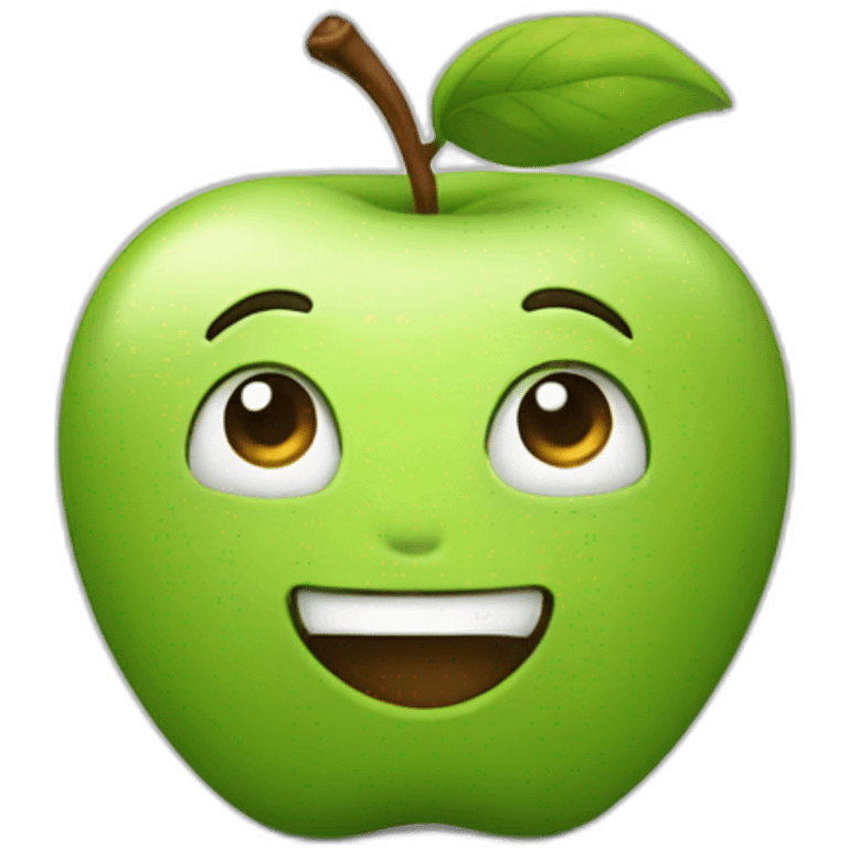 smirking apple emoji