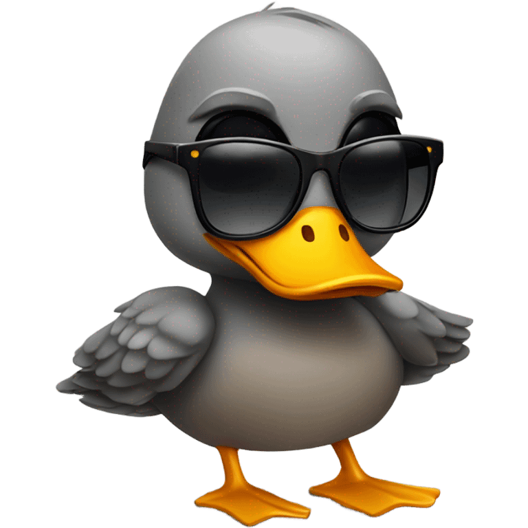 Duck wearing sunglasses  emoji