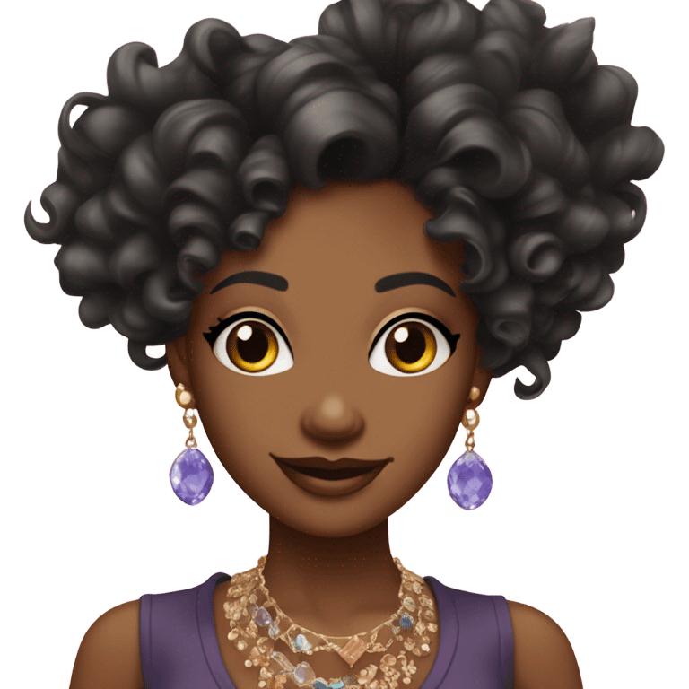 Black girl coquette emoji