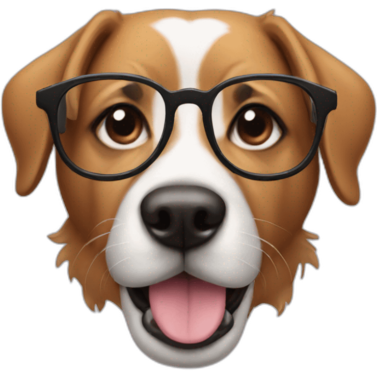 dog with glasses emoji