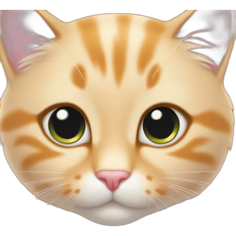 kitty front of orange ring emoji