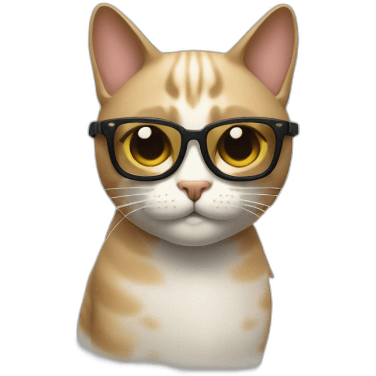 gato con gafas emoji