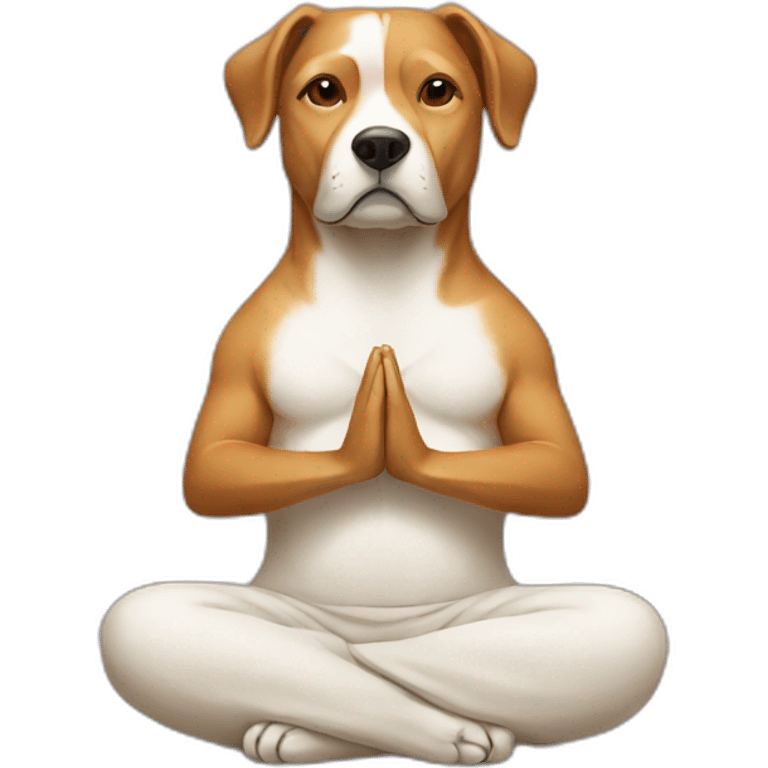 Meditating dog emoji