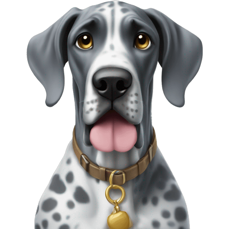 Great Dane at the ocean emoji