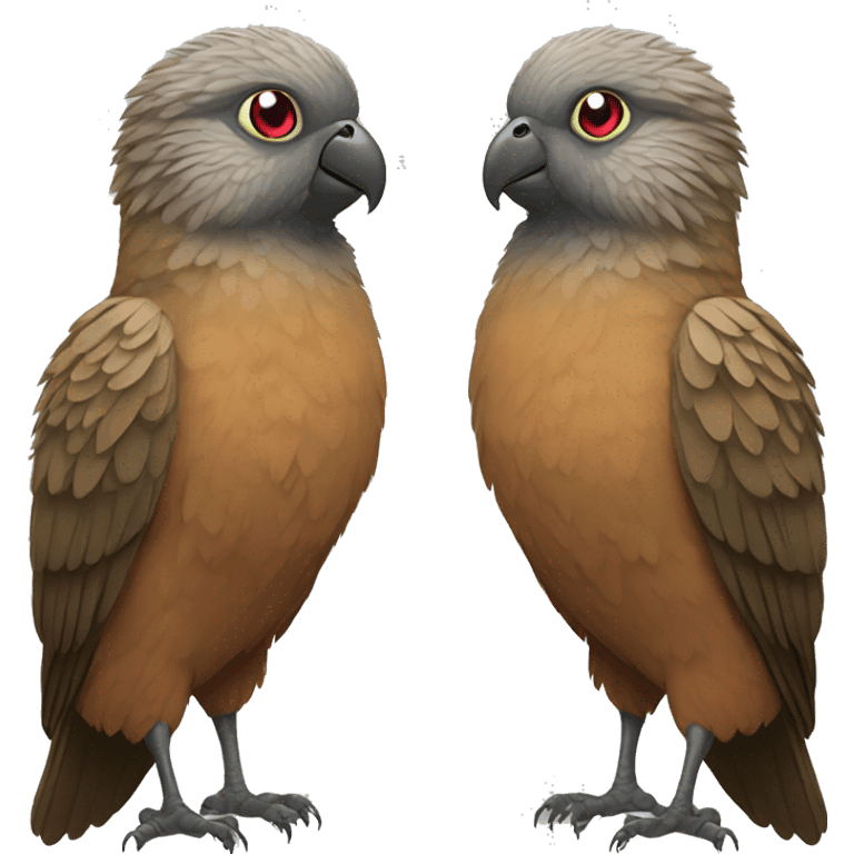 kea new zealand bird with heart emoji