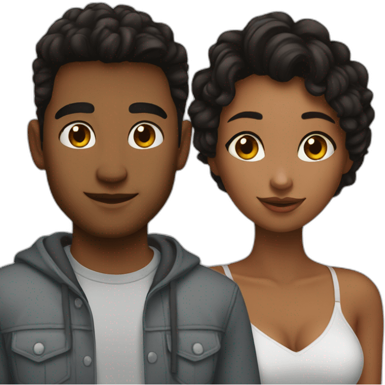 Alina and her boyfriend Sasha emoji