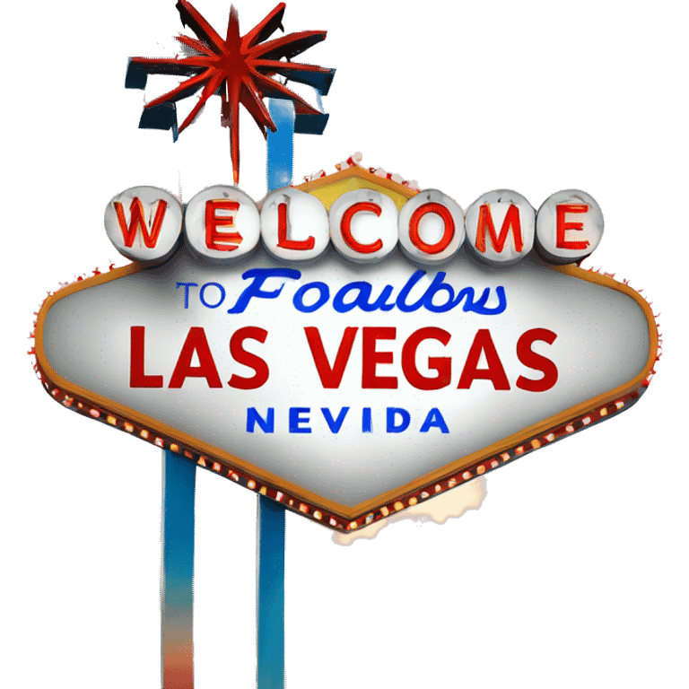 Welcome to Fabulous Las Vegas Nevada sign emoji